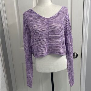 Lavender Knit Women's Sweater